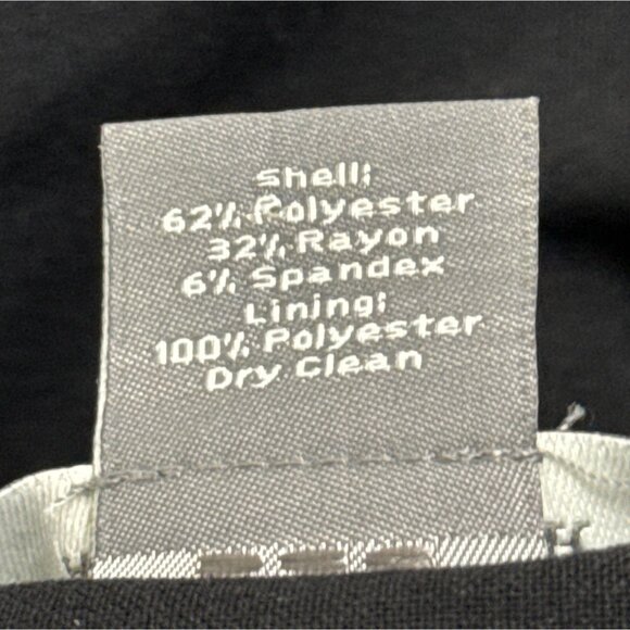 Ann Taylor Black Pencil Skirt With White Stitching Size 4 - Picture 6 of 7